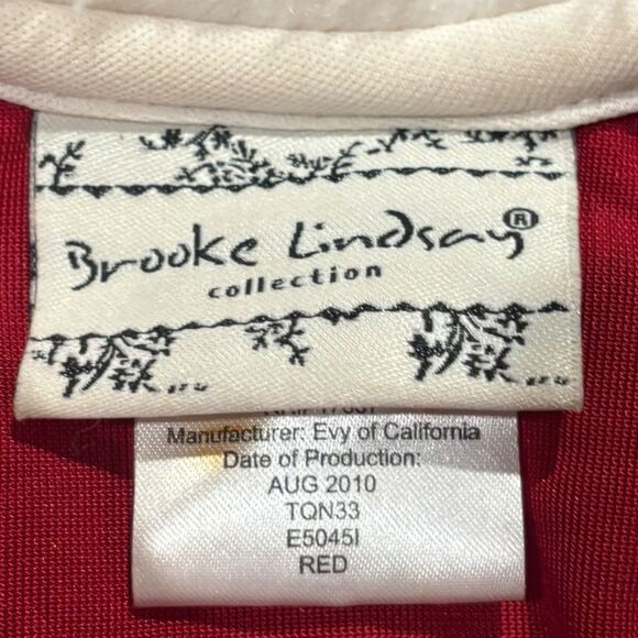 Classic Red Christmas Dress & Faux Fur Bolero Set Brooke Lindsay Size 5 Satin - Picture 2 of 8